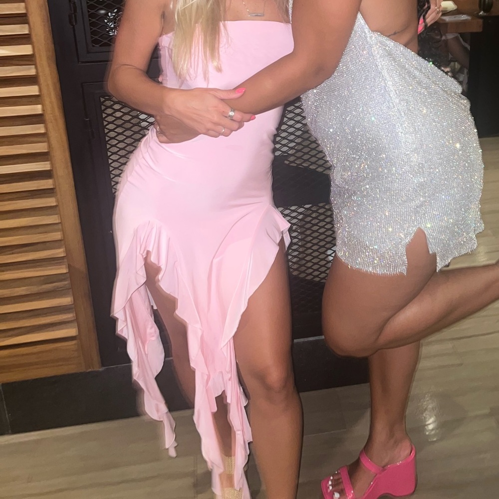 Pink Ruffle Dress - Picture 2 of 2
